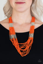 Load image into Gallery viewer, Paparazzi Jewelry &amp; Accessories - Let It BEAD - Orange Seed Bead Necklace. Bling By Titia Boutique