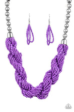 Load image into Gallery viewer, Paparazzi Jewelry &amp; Accessories - Savannah Surfin - Purple Seed Bead Necklace. Bling By Titia Boutique