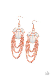 Paparazzi Jewelry & Accessories - Opalescence Essence - Copper Earrings. Bling By Titia Boutique