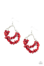 Load image into Gallery viewer, Paparazzi Jewelry &amp; Accessories - Rainbow Rock Gardens - Red Earrings. Bling By Titia Boutique
