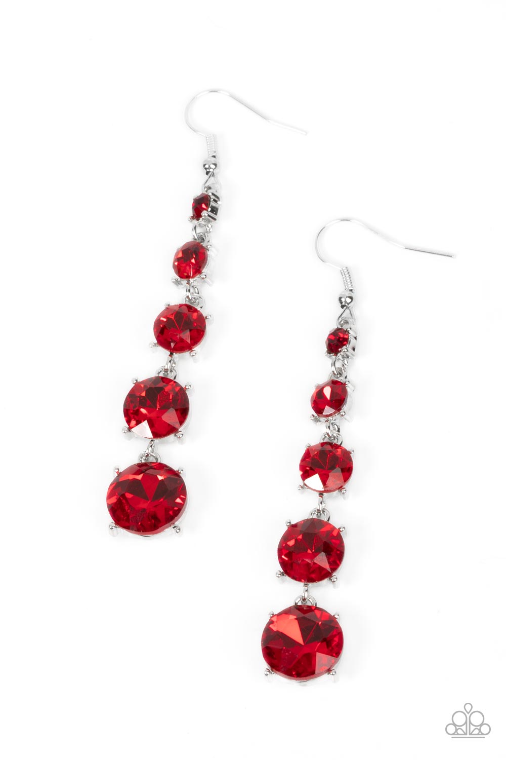 Paparazzi Accessories - Red Carpet Charmer - Red Earrings - Bling By Titia Boutique