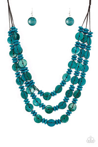 Paparazzi Jewelry & Accessories - Barbados Bopper - Blue Necklace. Bling By Titia Boutique