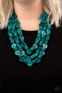 Paparazzi Jewelry & Accessories - Barbados Bopper - Blue Necklace. Bling By Titia Boutique