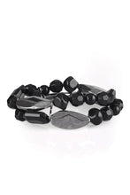 Load image into Gallery viewer, Paparazzi Jewelry &amp; Accessories - Rockin Rock Candy - Black Bracelet. Bling By Titia Boutique