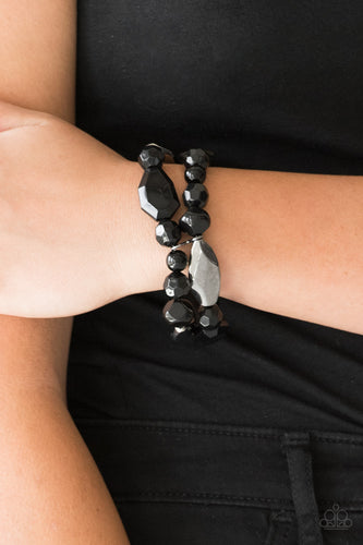 Paparazzi Jewelry & Accessories - Rockin Rock Candy - Black Bracelet. Bling By Titia Boutique