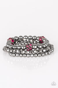 Paparazzi Jewelry & Accessories - Noticeably Noir - Pink Bracelet. Bling By Titia Boutique
