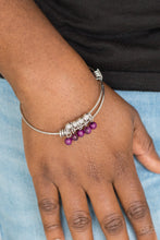 Load image into Gallery viewer, Paparazzi Jewelry and Accessories All Roads Lead to ROAM silver purple bead bracelet. Bling By TItia