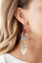 Load image into Gallery viewer, Paparazzi Jewelry &amp; Accessories - Progressively Pioneer - Red Earrings. Bling By Titia Boutique