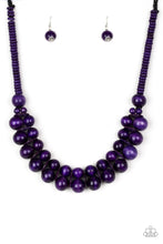 Load image into Gallery viewer, Caribbean Cover Girl - Purple Wooden Beads Paparazzi Jewelry Necklace paparazzi accessories jewelry Necklaces