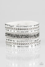 Load image into Gallery viewer, Paparazzi Jewelry &amp; Accessories - Rhinestone Rumble - White Bracelet. Bling By Titia Boutique