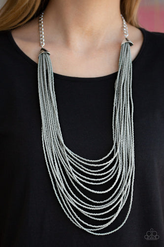 Paparazzi Jewelry & Accessories - Peacefully Pacific - Silver Necklace. Bling By Titia Boutique