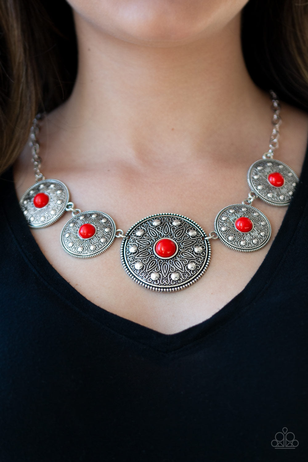 Western Zen - red - Paparazzi necklace – JewelryBlingThing