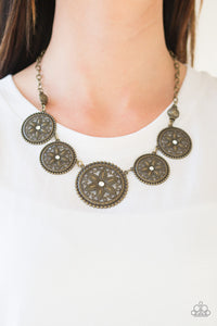 Paparazzi Jewelry & Accessories - Written In The STAR LILIES - Brass Necklace. Bling By Titia Boutique
