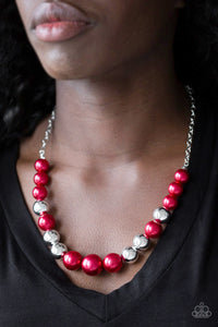 Paparazzi Accessories - Take Note - Red Necklace