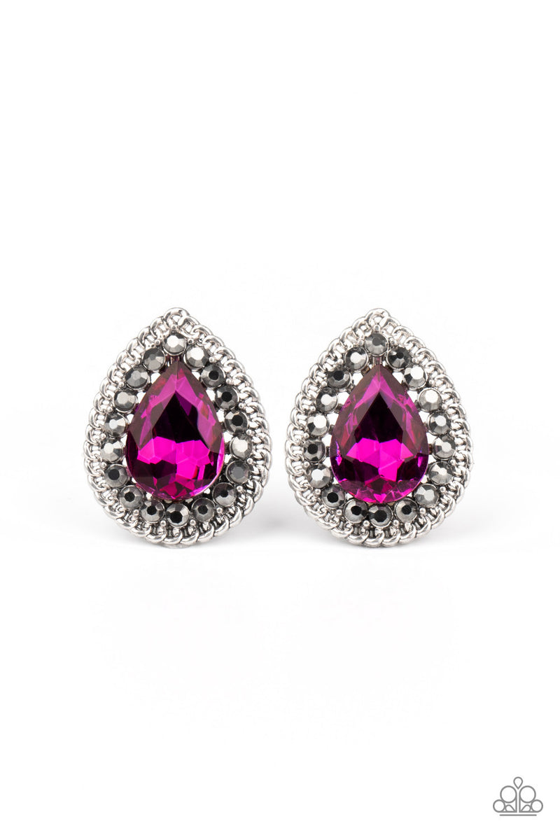 Paparazzi Accessories - Debutante Debut - Pink Earrings