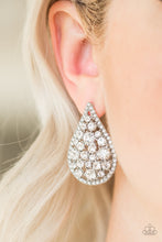 Load image into Gallery viewer, Paparazzi Jewelry &amp; Accessories - REIGN-Storm - White Earrings. Bling By Titia Boutique