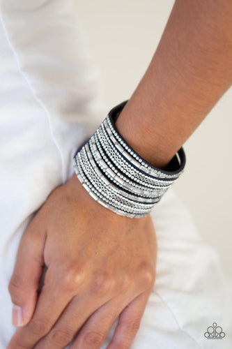Paparazzi Jewelry & Accessories - A Wait-and-SEQUIN Attitude - Blue Bracelet. Bling By Titia Boutique