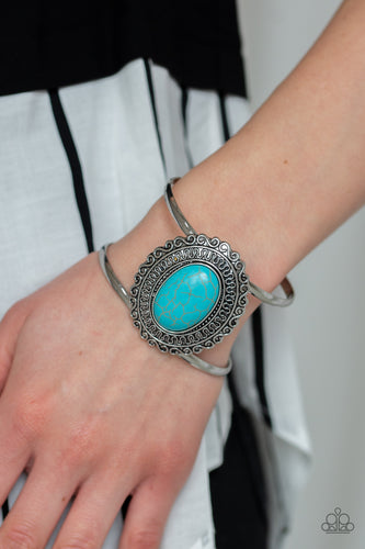 Paparazzi Jewelry & Accessories - Extra EMPRESS-ive - Blue Bracelet. Bling by Titia Boutique