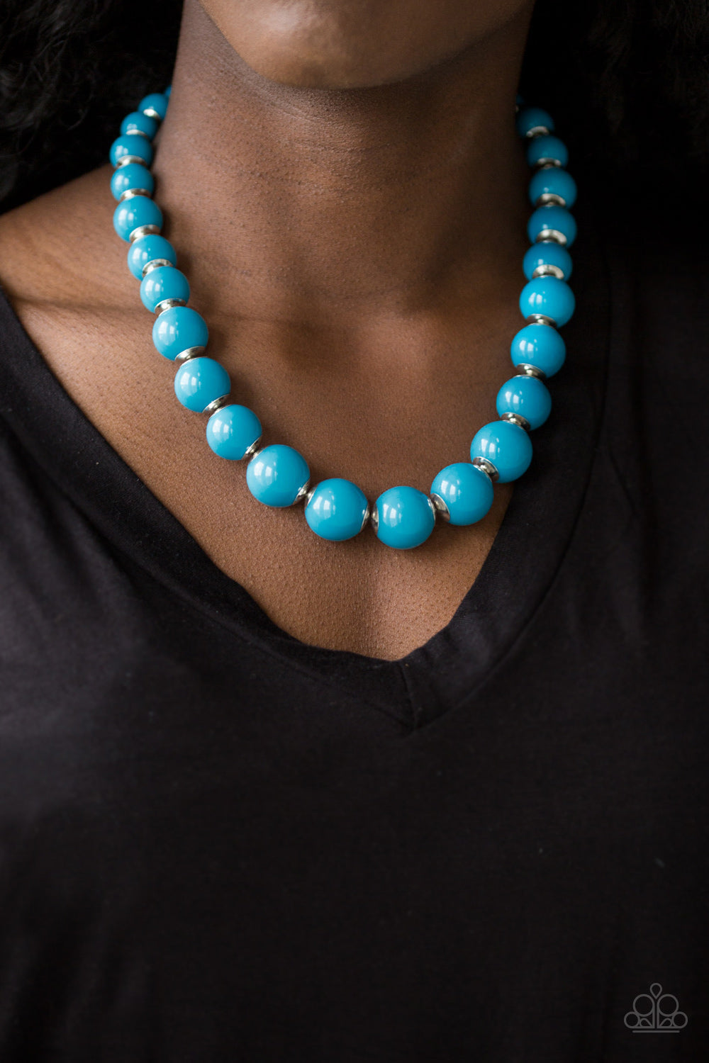 Everyday Eye Candy - Blue Bead Paparazzi Jewelry Necklace paparazzi accessories jewelry Necklaces
