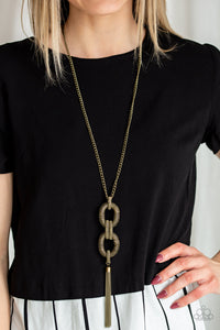 Paparazzi Jewelry & Accessories - Enmeshed in Mesh - Brass Necklace. Bling By Titia Boutique