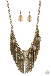 Paparazzi Jewelry & Accessories brass vixen conviction necklace. Bling By Titia