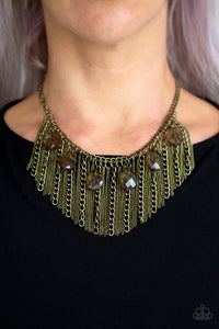 Paparazzi Jewelry & Accessories brass vixen conviction necklace. Bling By Titia