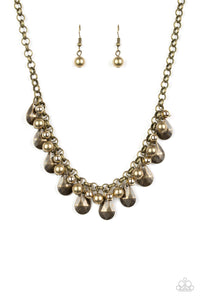 Paparazzi Jewelry & Accessories - Stage Stunner - Brass Bead Necklace. Bling By Titia Boutique