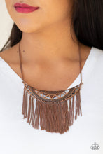 Load image into Gallery viewer, Empress Excursion - Copper Bronze Fringe Paparazzi Jewelry Necklace paparazzi accessories jewelry Necklaces
