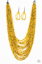 Load image into Gallery viewer, Paparazzi Jewelry &amp; Accessories - Rio Rainforest - Yellow Seed Bead Necklace. Bling By Titia Boutique