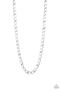 Big Win - Silver Beveled Cable Chain Paparazzi Jewelry Necklace paparazzi accessories jewelry Necklace Men