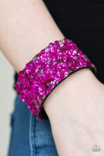 Load image into Gallery viewer, Starry Sequins - Pink Sequin Paparazzi Jewelry Snap Wrap Bracelet paparazzi accessories jewelry Bracelet