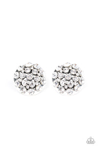 Paparazzi Accessories - Hollywood Drama - White Earrings