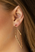 Load image into Gallery viewer, Paparazzi Jewelry &amp; Accessories - Geo Grunge - Gold Earrings. Bling By Titia boutique