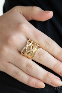 Paparazzi Accessories - High Rollin - Gold Ring