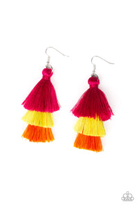 Paparazzi Accessories - Hold On To Your Tassel! - Multi Earrings Bling By Titia