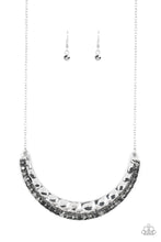 Load image into Gallery viewer, Impressive - Silver Half Moon Hematite Paparazzi Jewelry Necklace paparazzi accessories jewelry Necklace