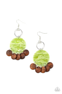 Paparazzi Jewelry & Accessories - Beach Waves - Green Earrings. Bling By Titia Boutique