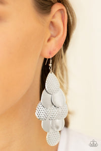 Paparazzi Accessories - Chime Time - Silver Earrings
