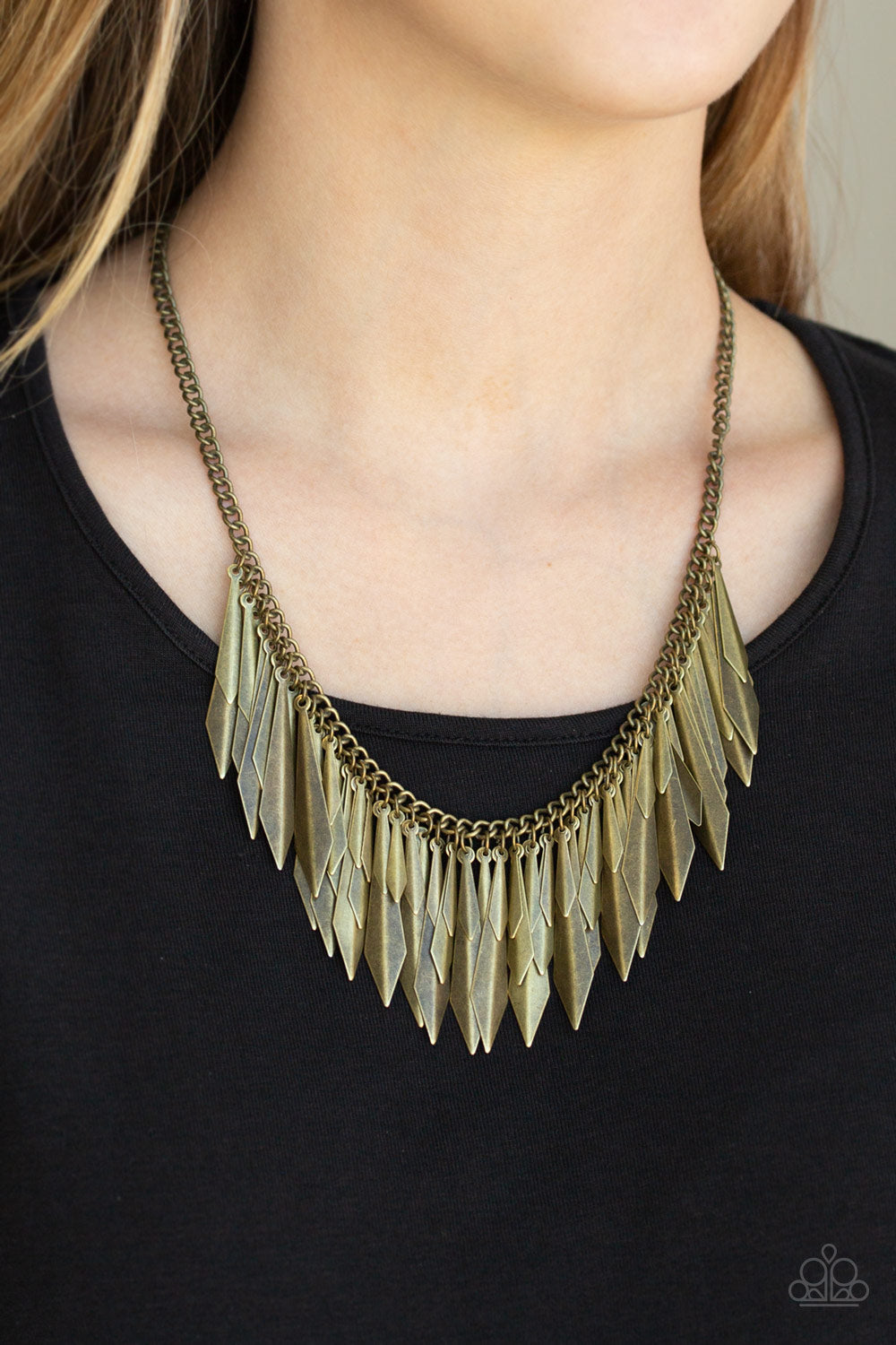 Paparazzi Jewelry & Accessories - The Thrill Seeker - Brass Necklace. Bling By Titia Boutique