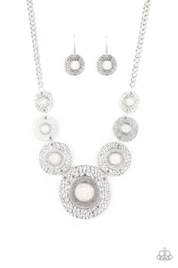 Paparazzi Jewelry & Accessories - Tiger Trap - White Necklace. Bling By Titia Boutique