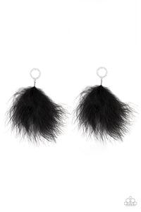 Paparazzi Jewelry & Accessories - BOA Down - Black Earrings. Bling By Titia Boutique