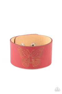 Paparazzi Jewelry & Accessories - Flirty Flutter - Red Bracelet. Bling By Titia Boutique
