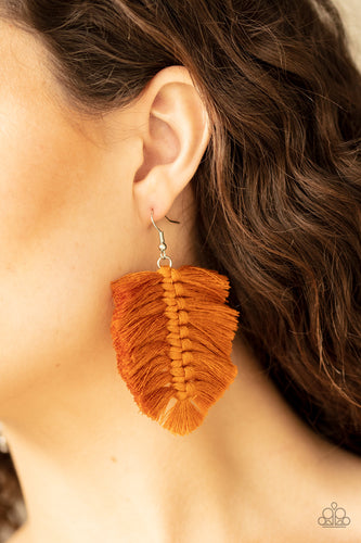 Paparazzi Jewelry & Accessories - Knotted Native - Brown Earrings. Bling By Titia Boutique