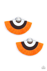 Paparazzi Jewelry & Accessories - Fan The FLAMBOYANCE - Orange Earrings. BLing By Titia Boutique