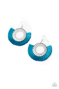 Paparazzi Jewelry & Accessories - Fringe Fanatic - Blue Earrings. Bling By Titia Boutique