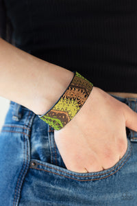 Paparazzi Jewelry & Accessories - Come Uncorked - Green Cork Bracelet. Bling By Titia Boutique