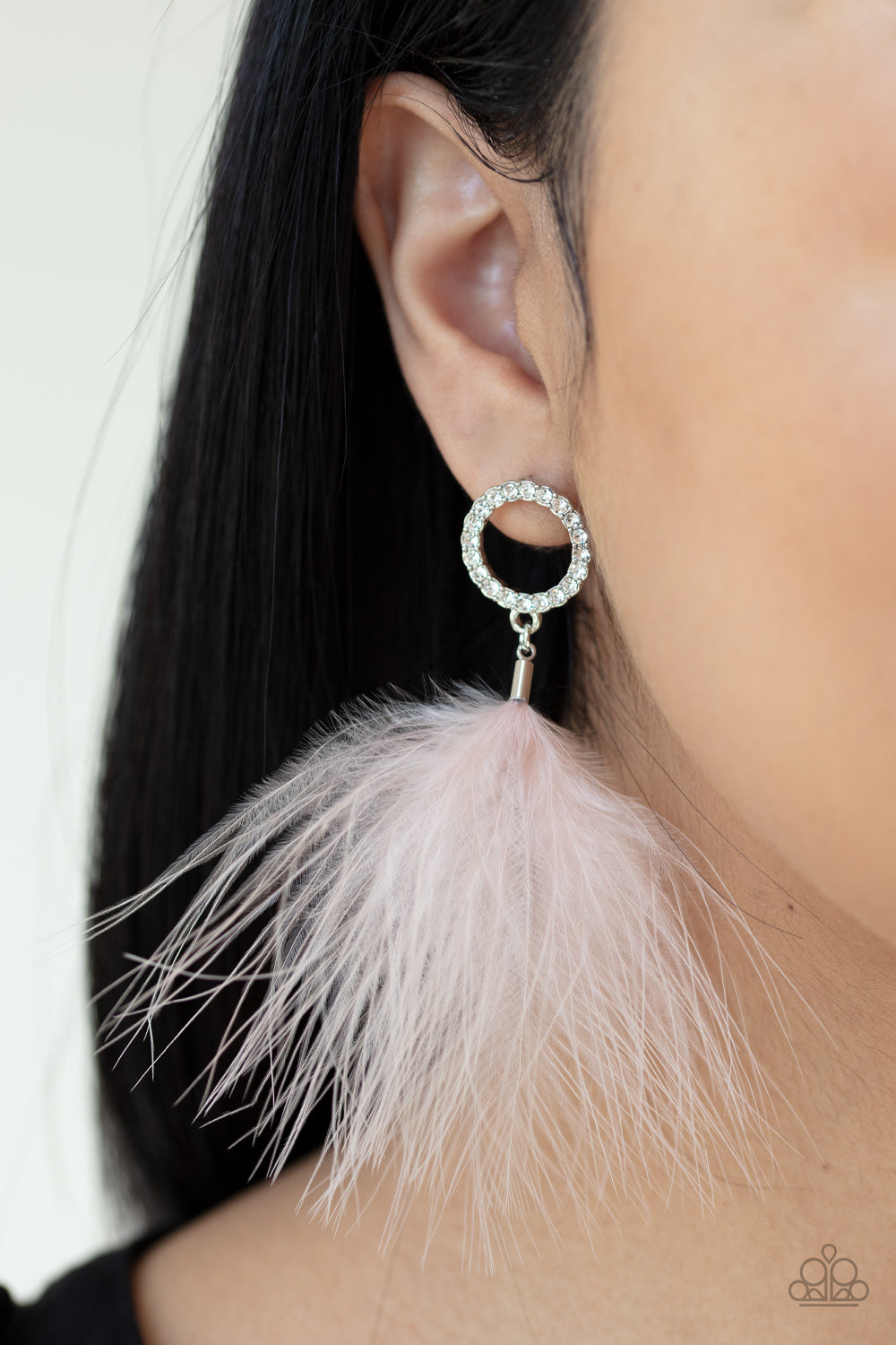 Paparazzi Jewelry & Accessories - BOA Down - Pink Earrings. Bling By Titia Boutique