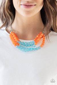 Paparazzi Jewelry & Accessories - Summer Ice - Orange Necklace. Bling By Titia Boutique