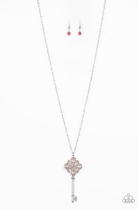 Paparazzi Jewelry & Accessories - Unlocked - Pink Rhinestones Necklace. Bling By Titia Boutique
