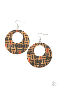 Paparazzi Jewelry & Accessories - Put A Cork In It - Black Cork Earrings. Bling By Titia Boutique